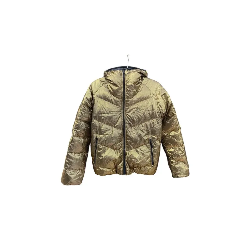 Finger In The Nose Girls Jacket 5XL 16Y Snowdance Down Reversible Ash Black Gold